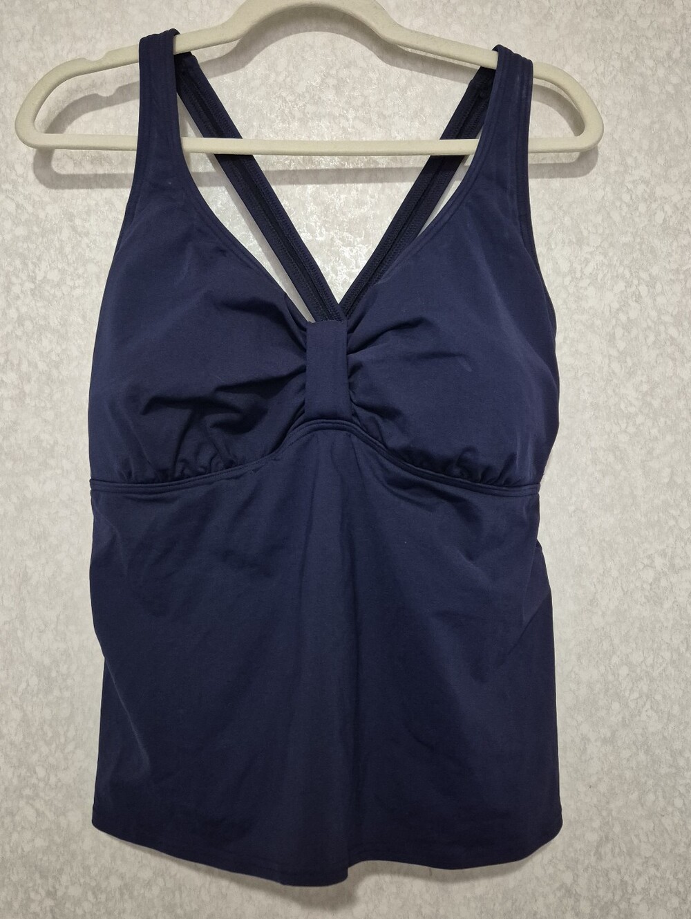 Lands' End Navy Swim Top with Twist Detail..Size-18W